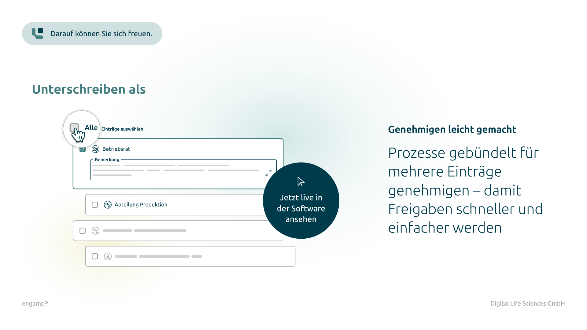 Genehmigen leicht gemacht