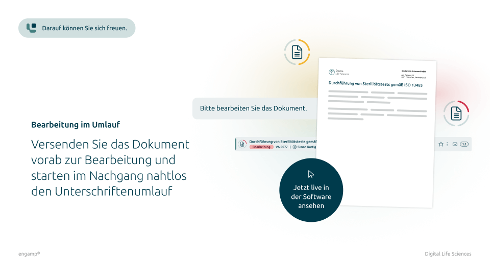 Bearbeitung im Umlauf