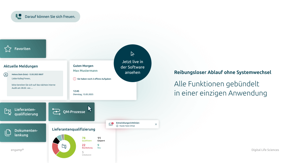 Reibungsloser Ablauf ohne Systemwechsel